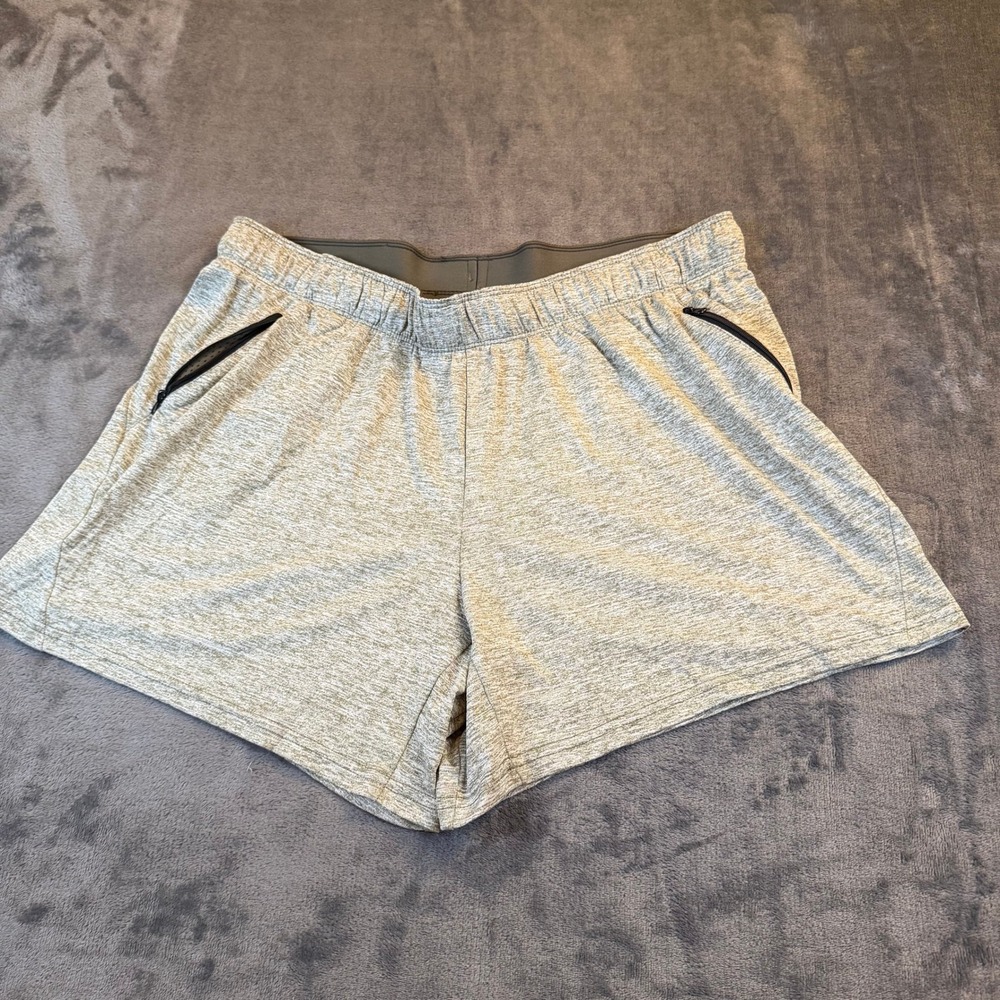 Liberty Pro Heathered Green Athletic Shorts Zipper Pockets Women XL